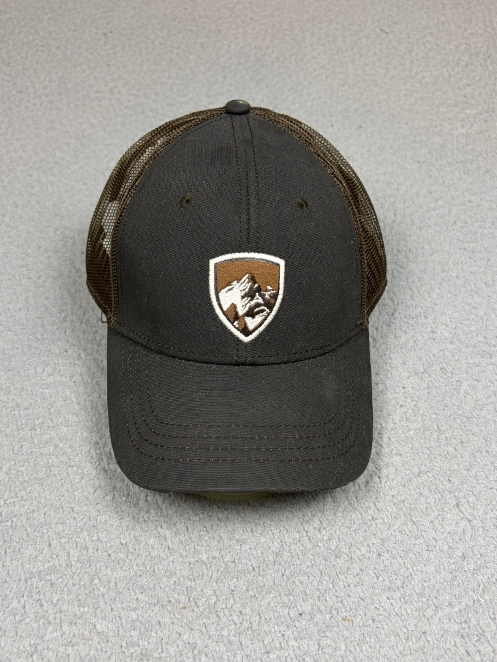 Kuhl Hat Cap Snap Back Black Brown Adjustable Outdoor Hiking Mountains Casual